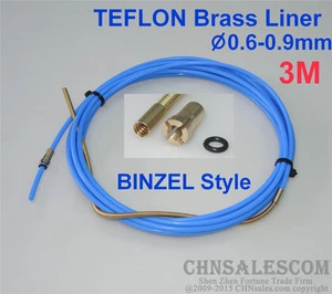 Stile BINZEL PTFE con rivestimento in ottone e terminale Cooper 0,6-0,9 mm filo 3M 10 piedi - Foto 1 di 5