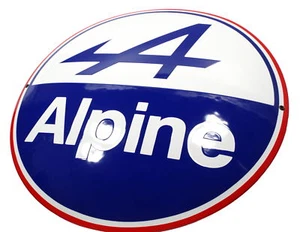 Plaque emaillée ALPINE 50 cm - NEUF - garantie 10 ans insigne emblème - Foto 1 di 3