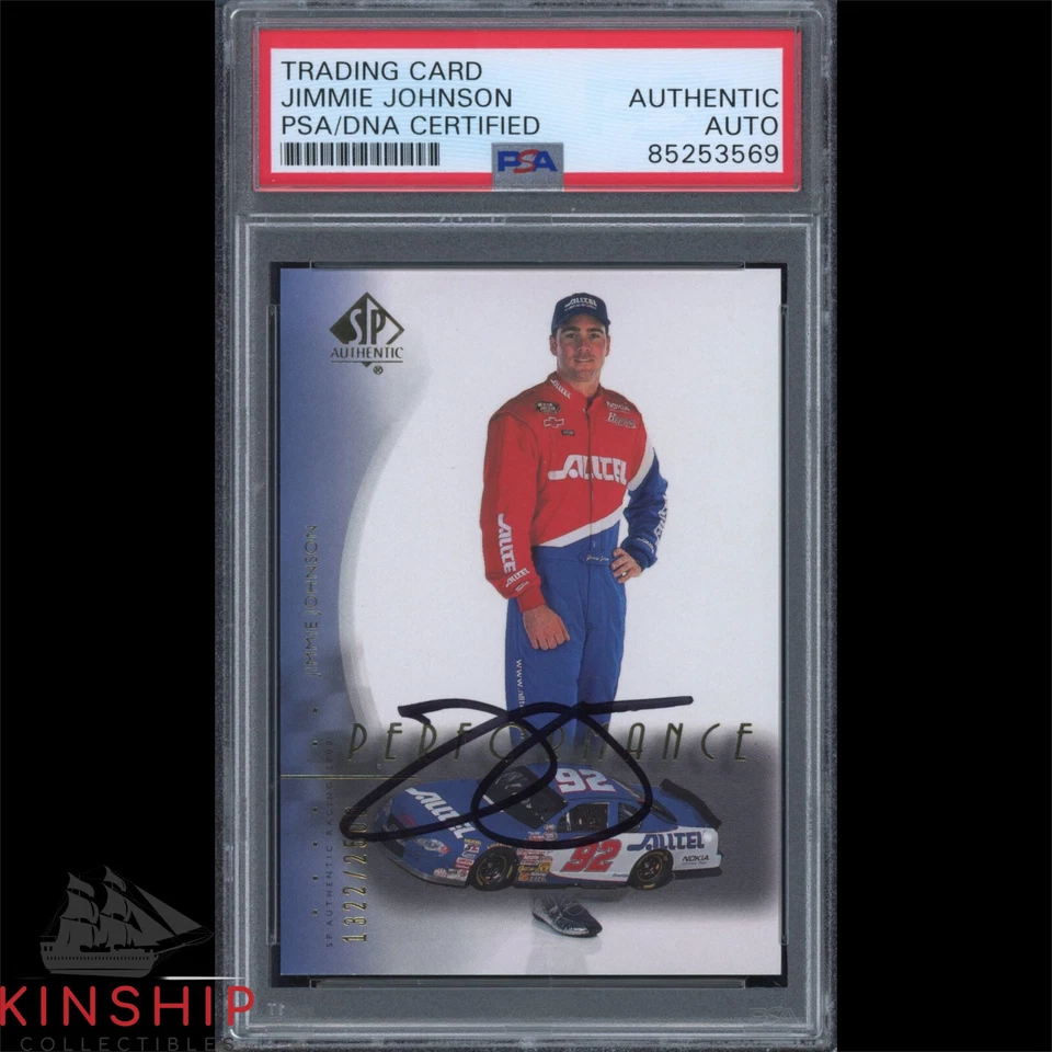 Jimmie Johnson signed 2000 Upper Deck SP Rookie Card PSA DNA Slab Auto C3211 - Image 1 of 1