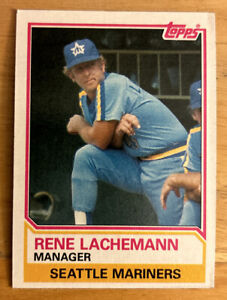 1983 Topps Rene Lachemann Baseball Card #336 Mariners Manager Low-Grade