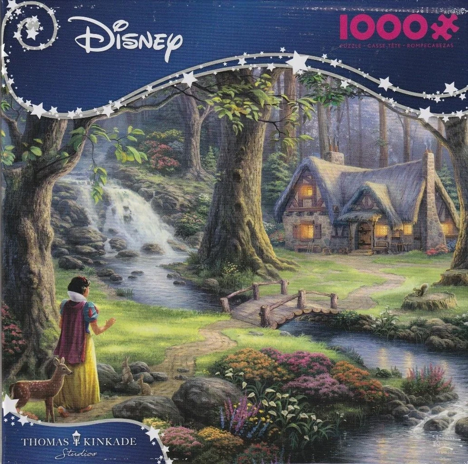 Quebra-cabeça Thomas Kinkade Disney Branca de Neve descobre a casa de campo novo na caixa - Imagem 1 de 1