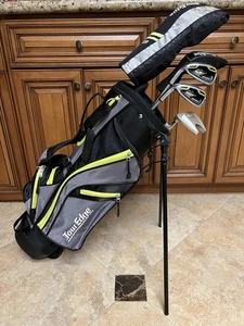 Tour Edge Hot Launch Jr HLJ Green Kids 5 Pc Left Handed Golf Set w/ Bag 7-10 Yrs - Picture 1 of 12