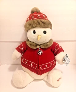 Vintage 2001 Snowden Plush Winter Snowman 22” Target Exclusive Red Sweater NWT - Picture 1 of 14