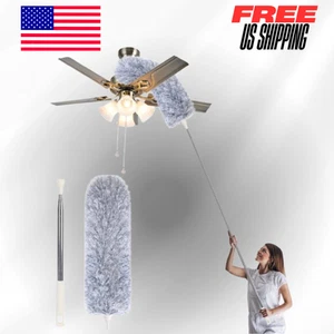 Microfiber Duster with Bendable Extension Telescoping Pole, Long Cleaner 15-100" - Picture 1 of 12