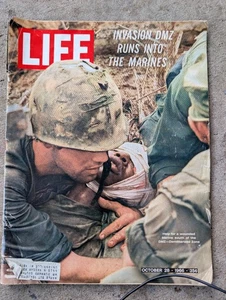 Vintage LIFE Magazine October 28, 1966 - Vietnam War DMZ Marines - Camel Filters - Picture 1 of 4