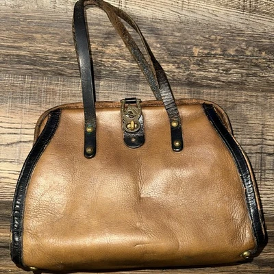 Vintage Zenith Hand Made Leather Handbag Purse Western Horse Bit 50s 60s - Image 1 of 4