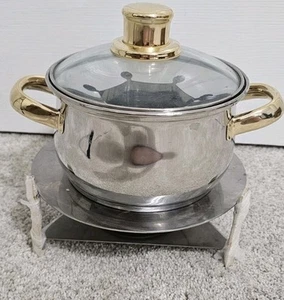 Cuisine Command Performance 2 Quart Gold 5-teilig Kochgeschirr Edelstahl Fonduetopf - Bild 1 von 8