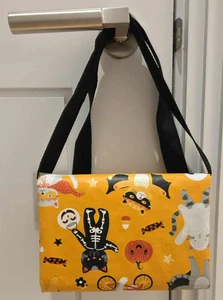 NWT TJ MAXX - Halloween Cats Orange - Large Reusable Shopping Tote Eco Bag - Picture 1 of 3