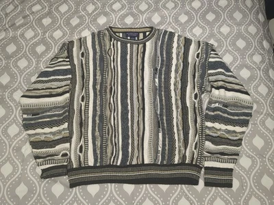 Suéter Tejido Texturizado Estilo Coogi Cosby Multicolor Vintage Roundtree & Yorke L Foto 1 de 4