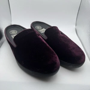 Fitflop Purple Velour Velvet Slip On Mule Loafers Slides Size 7 Chrissie II - Picture 1 of 11