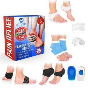 Plantar Fasciitis Foot Pain Relief 14-Piece Kit – Premium Planter Fasciitis S... - Picture 1 of 8