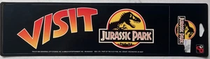 VISIT JURASSIC PARK bumper sticker.1993 Universal City Studios. Unused. 3”x 11.5 - Picture 1 of 2