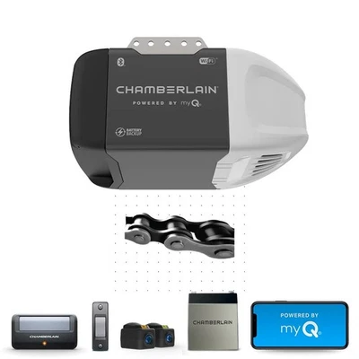 Chamberlain C2212T Smart Wi-Fi Garage Door Opener, 1/2-HP Chain Drive Motor -... - Image 1 of 4