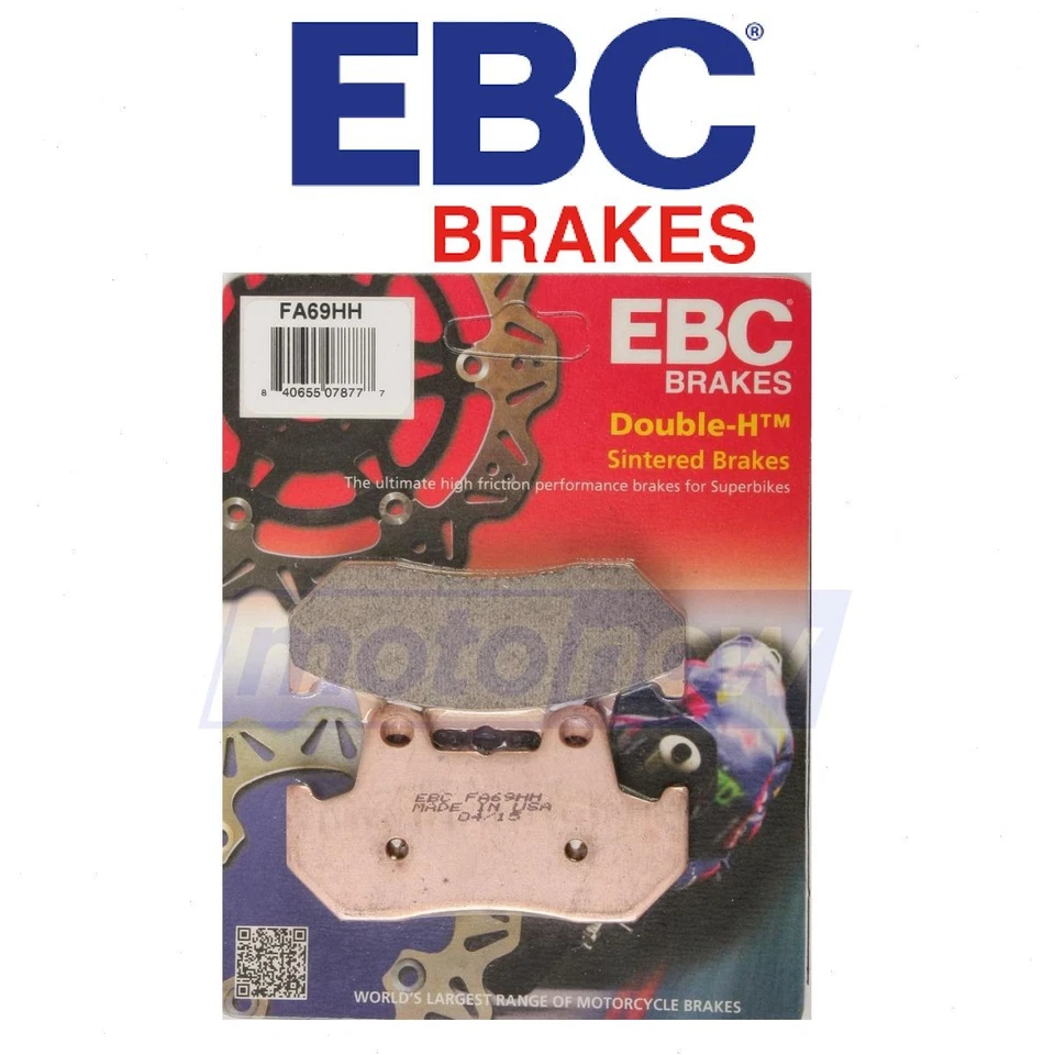 EBC Rear Double-H Sintered Brake Pads for 1982 Honda CX500TC Turbo - Brake wm - Image 1 of 4