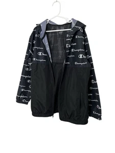 Champion Authentic Athletic Windbreaker Kids Black  Full Zip Size S - Picture 1 of 4