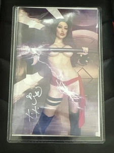 POWER HOUR 2 Psylocke Cosplay Signed By Rachie Naughty Virgin Variant Cover /80 - Picture 1 of 2