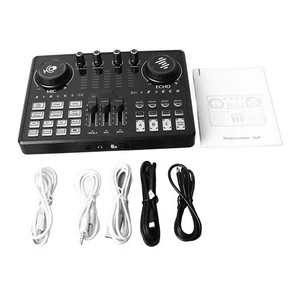 Sound Mixer 48V Large Diaphragm Live Sound Card Plug And Play Custom RecordinSA - Afbeelding 1 van 12