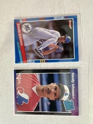Randy Johnson 2 Card Lot |  Donruss Rated Rookie 1988 #42 | Donruss 1991 # 134 - Image 1 of 4