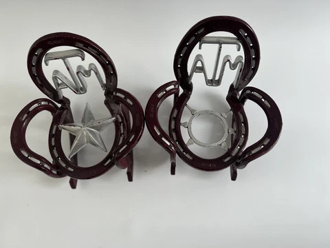 Texas A&M Horseshoe Tramp Art Rocking Chairs  Welded Folk Art Country Western Cover
