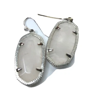 Серебряные серьги-капли Kendra Scotts, Lee радужные мягкие розовые, серые - Изображение 1 из 4