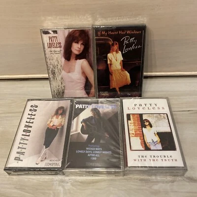 PATTY LOVELESS 5 Brand New Cassette Lot Honkey Tonk Angel It My Heart Windows - Image 1 of 4