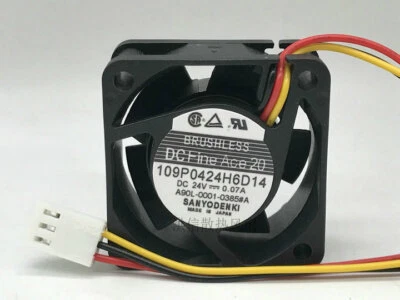 San Ace 109P0424H6D14 4CM 40*40*20MM 24V 0.07A 3Pin Cooling Fan - Image 1 of 4