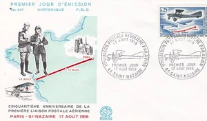 FRANCE 1968 FDC 1 LIAISON POSTALE REGULIERE PARAVION YT 1565 - Picture 1 of 1