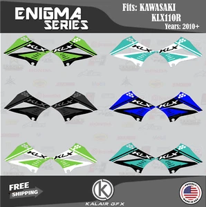 Kawasaki KLX110 (2010-2024) KLX-110 Shroud Graphics Enigma Series - Picture 1 of 9
