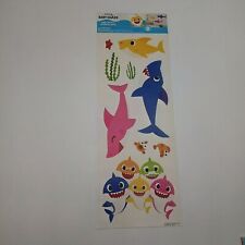 9 Piece Pinkfong Baby Shark Fish Theme Removable Wall Decals 1 Sheet