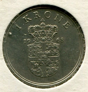 Ausländische Münze - Dänemark - Eine Krone 1968 - Bild 1 von 2