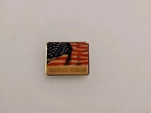 AMERICAN FLAG CELEBRATE FREEDOM PIN - Picture 1 of 2
