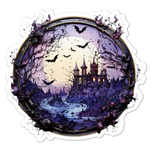 Haunted House Bats, Vinyl Decal Sticker, Indoor Outdoor, 3 Sizes, #11018 - Picture 1 of 1
