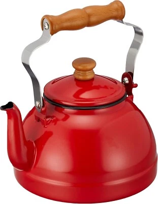 moon rabbit mark kettle 2.2L Red 050-06624 tsukiusagijirushi - Image 1 of 3