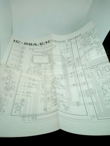 ICOM IC-28A / E/ H SCHEMATIC DIAGRAM ORIGINALE SCHEMA RADIO AMATORE HF - Imagen 1 de 3