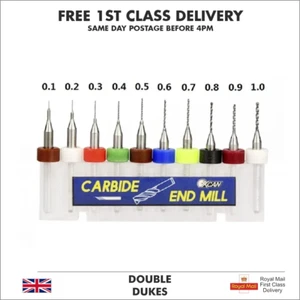 Juego de 10 brocas de PCB micro mini brocas de perforación CNC de carburo herramienta giratoria - Imagen 1 de 8