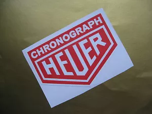 HEUER CHRONOGRAPH sticker/decal x2 - Picture 1 of 1