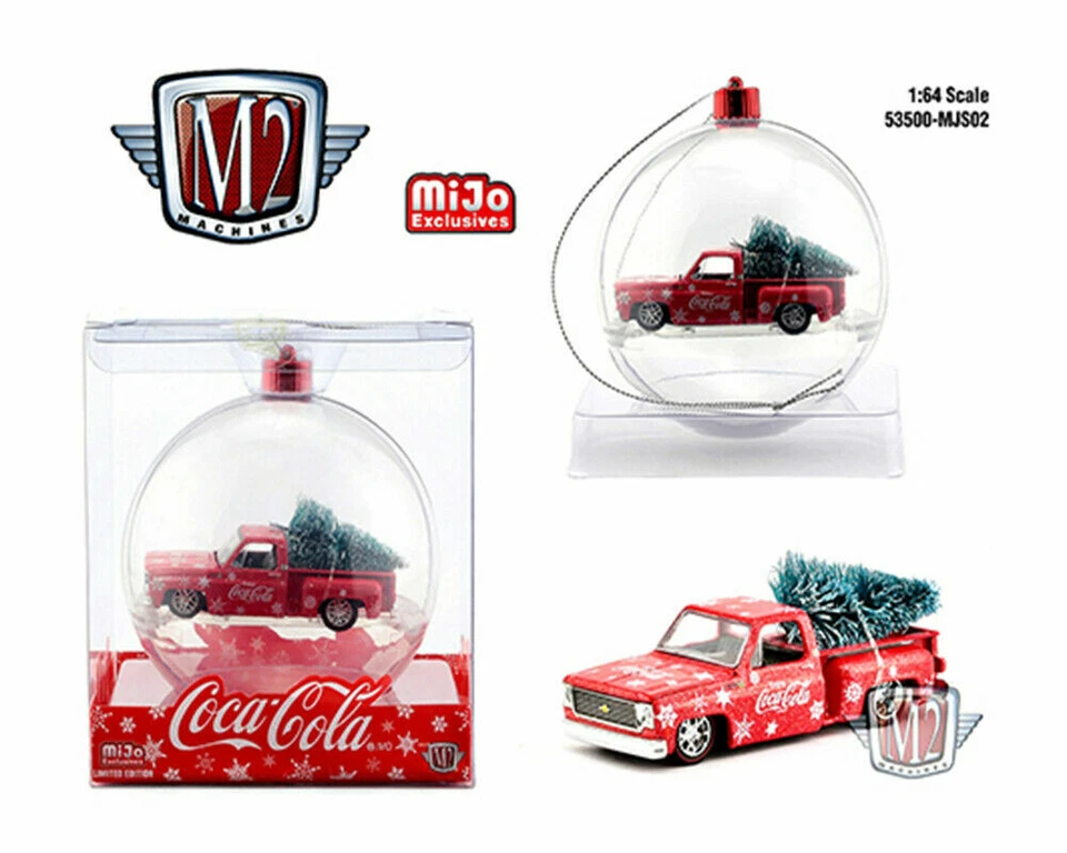 M2 53500-MJS02 COCA COLA COKE ORNAMENT 1974 CHEVY STEPSIDE 1/64 with TREE RED - Image 1 of 1