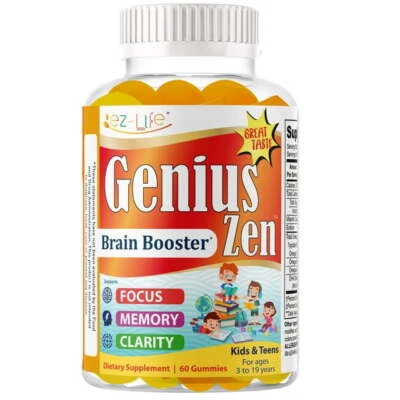 Potenciador de enfoque cerebral para niños, delicioso DHA Omega 3 6 9 gomoso niños vitamina de memoria Foto 1 de 4