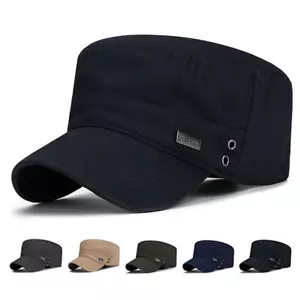 Unisex Herren Damen verblasst leer einfach Militär Kadett Kappe Strapback Trucker Hüte @ - Bild 1 von 17