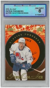1995-96 Leaf PETER FORSBERG #6 Fire on Ice 08450/10000 ๐ DSG 8 NM/Mint - Picture 1 of 2