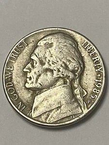 ERROR JEFERSON NICKEL 1985 P - Picture 1 of 8