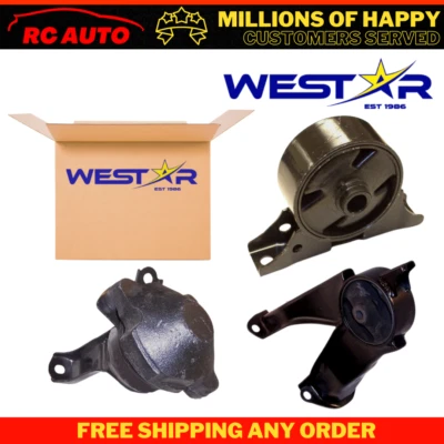 Juego de 3 piezas de montaje de motor para Mitsubishi Eclipse 2006-2012 2,4 L transmisión automática Foto 1 de 4