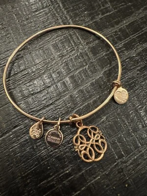Brazalete Brazalete Alex & Ani Rafeliano Oro Camino de la Vida Dije Plata Foto 1 de 2
