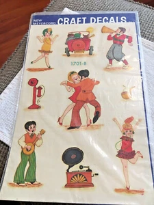 De Colección Calcomanías Meyercord Rugir Diseños Años 20 1701-B Nuevo en Paquete 9 Calcomanías Radio Telefónica - Imagen 1 de 4