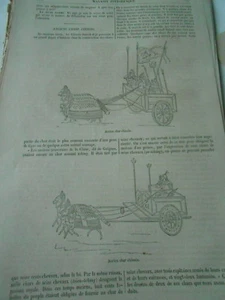 Anciens Chars Chinois 1864 Gravure Old Print - Imagen 1 de 1