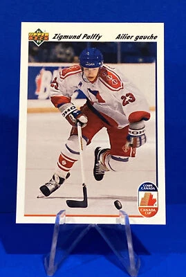 1991-92 Upper Deck Zigmund Palffy Rookie Card Canada Cup #16 FRENCH VERSION - Image 1 of 2