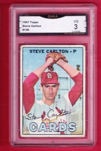 Steve Carlton Cardinals 1967 Topps #146 GM 3 en muy buena condición - Imagen 1 de 2