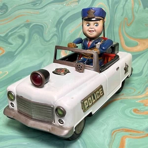 Refurbished Nomura Mystery Police Squad Car Tinplate Working Functions Cute - Picture 1 of 12