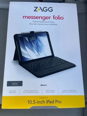 Zagg Messenger Folio Tablet Keyboard Case  10.5" iPad Pro *NEW - Image 1 of 2