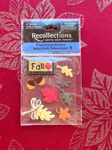 LAST 1 - RECOLLECTIONS FALL LEAVES & ACORN 3D STICKER - RARE - FREE SHIPPING - Picture 1 of 1